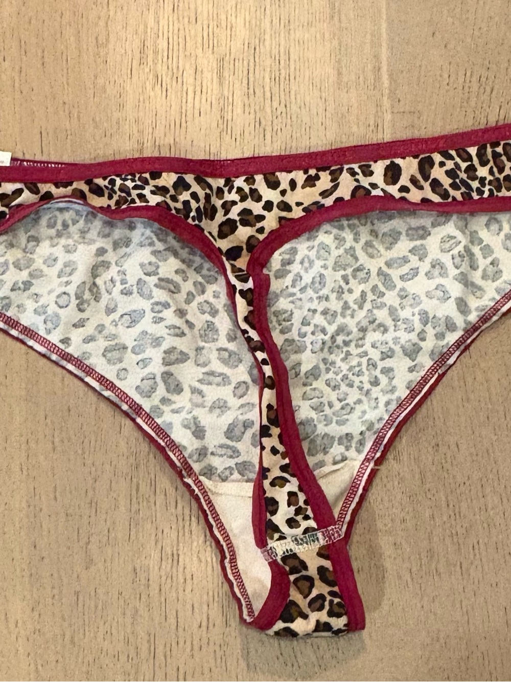 Cacique Women’s Pink, Light Pink & Leopard Print Thong - Trio - Picture 4 of 13